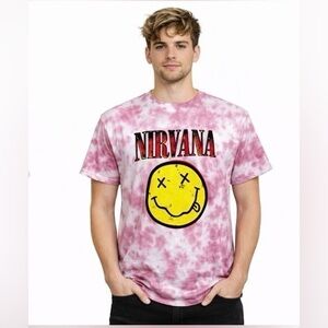 😛 NWOT! Nirvana Pink Tie Dye Tee